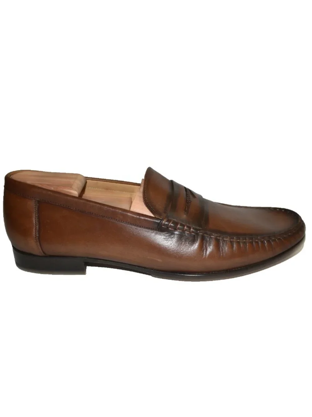 New Mezlan Malaga Penny Loafer Cognac Size 11 M DD36
